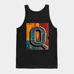 Rusty Letter "Q" Monogram Q initial Tank Top